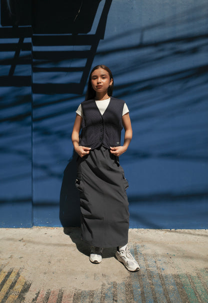 Maxi Cargo Skirt (Navy Blue)