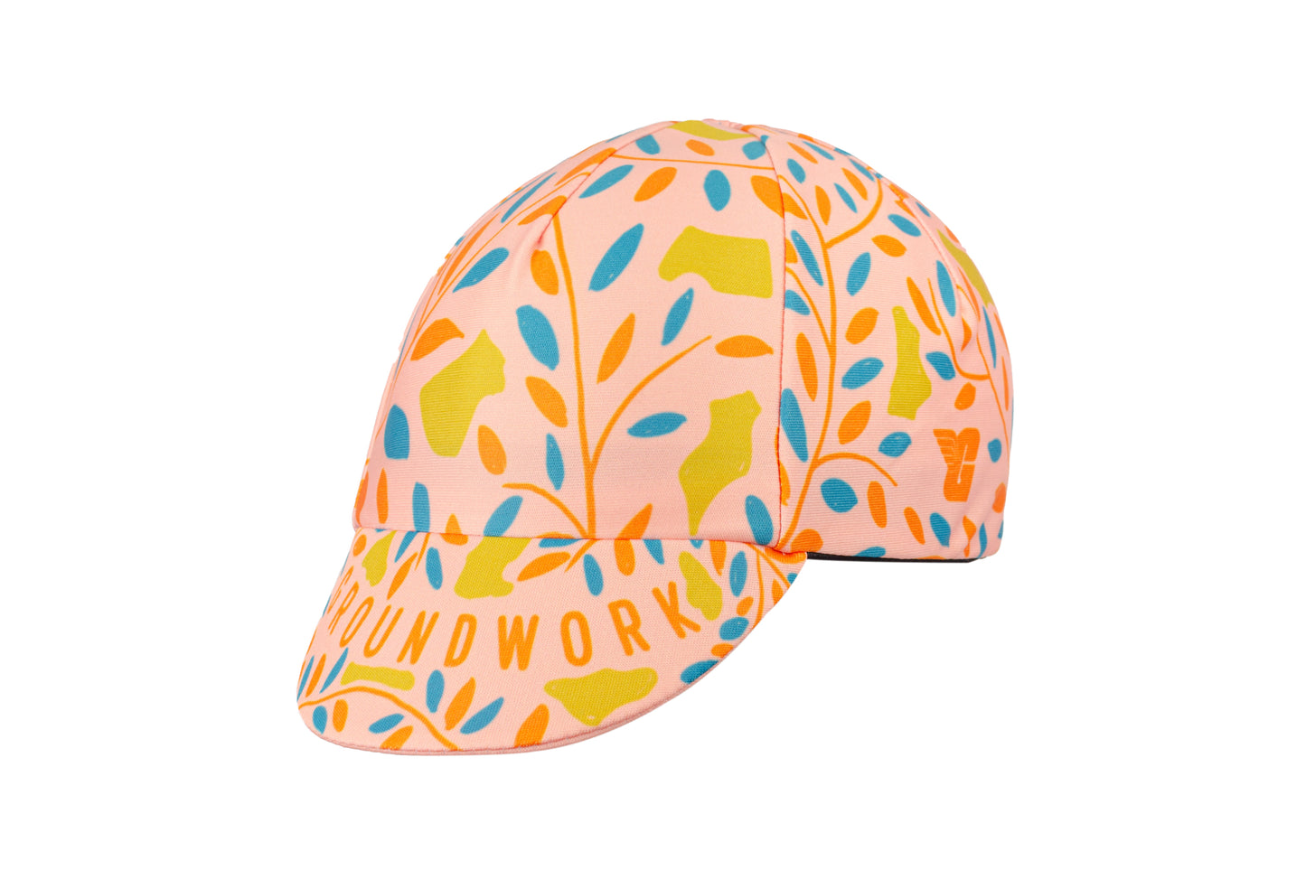 GW Leaves 4-Panel Cycling cap (Peach)