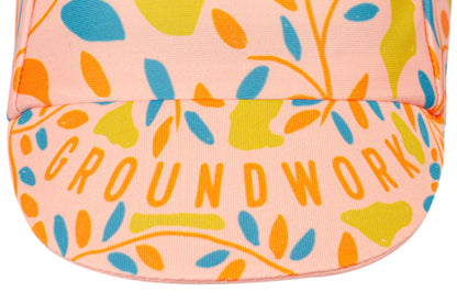 GW Leaves 4-Panel Cycling cap (Peach)